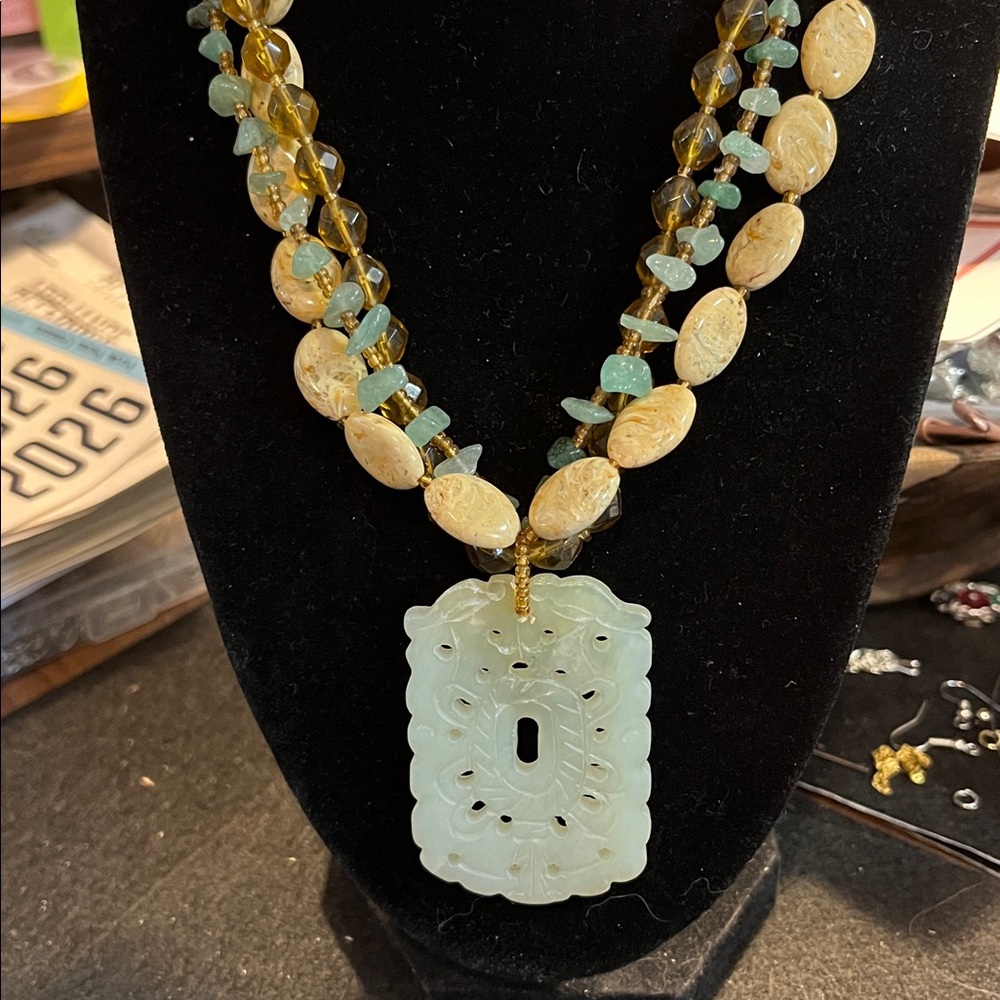 Cookie Lee Gold Tone Signature Pendant